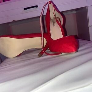 Classic red 4 inch pump heels